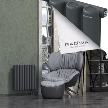 Mati Aluminium Radiator 600x662 Dark Anthracite Bottom Right 50mm
