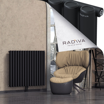Mati Aluminium Radiator 900x1106 Black Bottom Middle 50mm