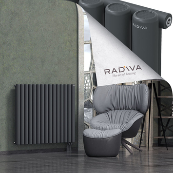 Mati Aluminium Radiator 900x1106 Dark Anthracite Bottom Right 50mm