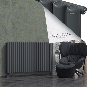 Mati Aluminium Radiator 900x1698 Dark Anthracite Bottom Left 50mm