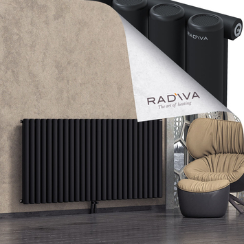 Mati Aluminium Radiator 900x1920 Black Bottom Middle 50mm