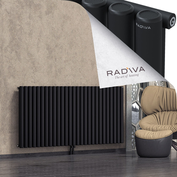 Mati Aluminium Radiator 900x1994 Black Bottom Middle 50mm