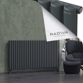Mati Aluminium Radiator 900x1994 Dark Anthracite Bottom Left 50mm