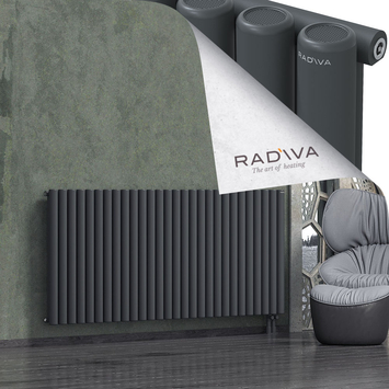 Mati Aluminium Radiator 900x2068 Dark Anthracite Bottom Right 50mm