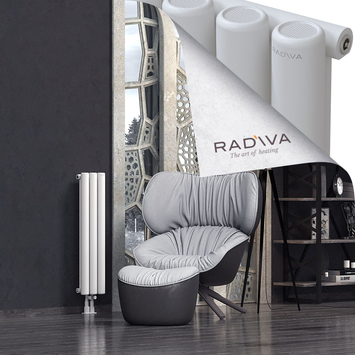 Mati Aluminium Radiator 900x218 White Bottom Middle 50mm