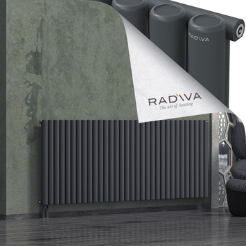 Mati Aluminium Radiator 900x2364 Dark Anthracite Bottom Left 50mm