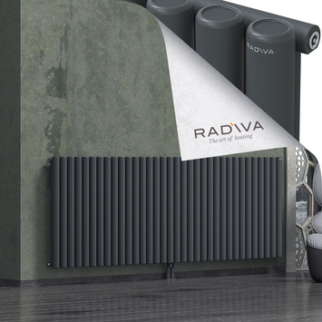 Mati Aluminium Radiator 900x2512 Dark Anthracite Bottom Middle 50mm