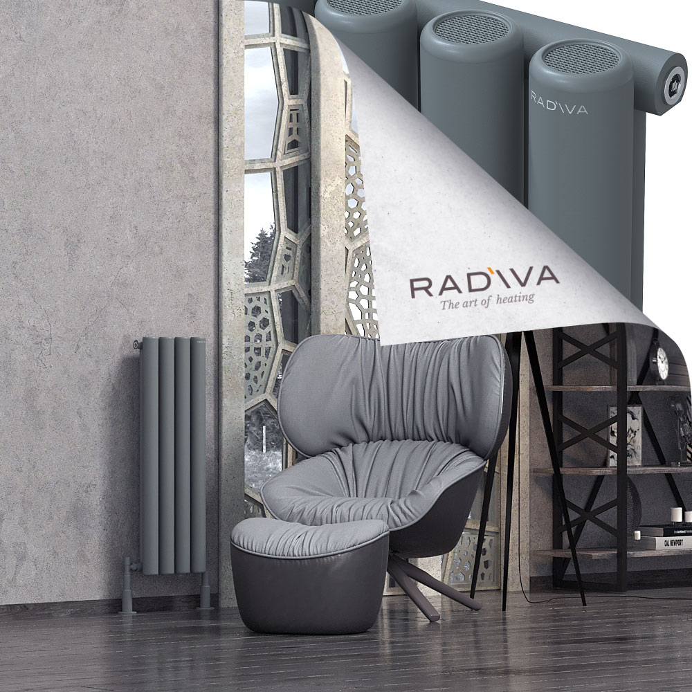 Mati Aluminium Radiator 900x292 Anthracite - 1