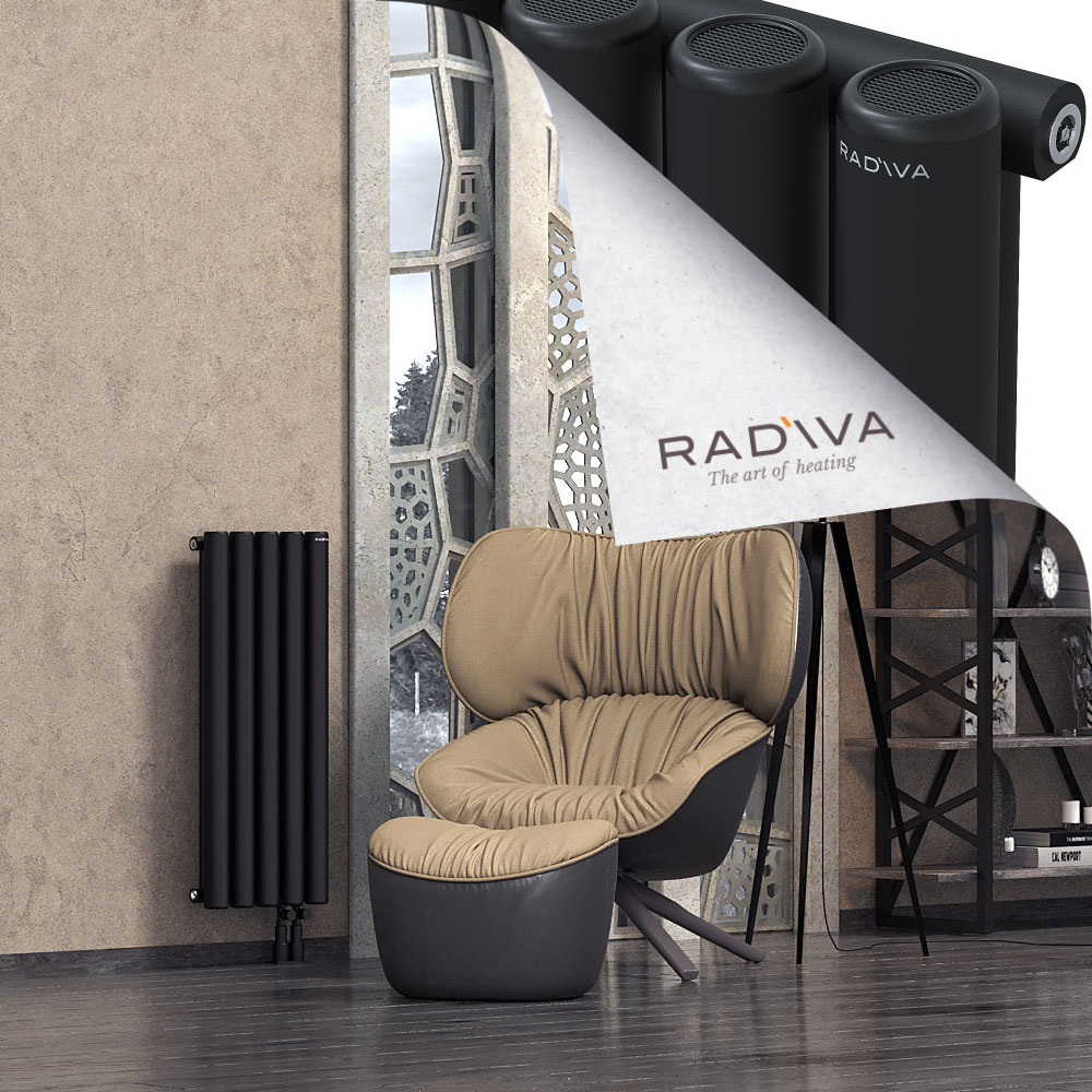 Mati Aluminium Radiator 900x366 Black - 4