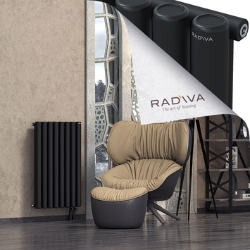 Mati Aluminium Radiator 900x588 Black Bottom Right 50mm