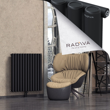 Mati Aluminium Radiator 900x884 Black Bottom Middle 50mm