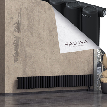 Mati Alüminyum Radyatör 300x2438 Siyah Alt Sağ 50mm