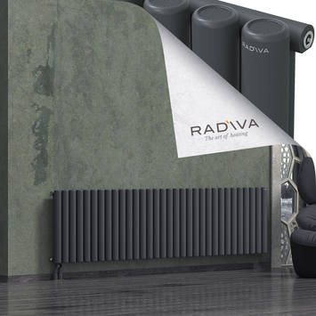Mati Alüminyum Radyatör 600x2364 Koyu Antrasit Alt Sol 50mm