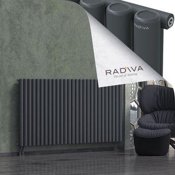 Mati Radiateur En Aluminium 1000x1994 Anthracite Foncé Bas à gauche 50mm