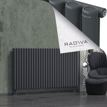 Mati Radiateur En Aluminium 1000x2068 Anthracite Foncé Bas à gauche 50mm