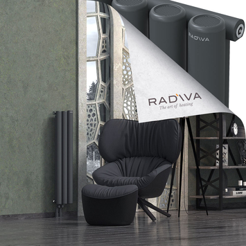 Mati Radiateur En Aluminium 1000x218 Anthracite Foncé Bas à gauche 50mm