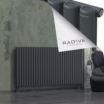 Mati Radiateur En Aluminium 1000x2216 Anthracite Foncé Bas à gauche 50mm