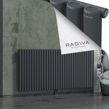 Mati Radiateur En Aluminium 1000x2364 Anthracite Foncé Bas Milieu 50mm