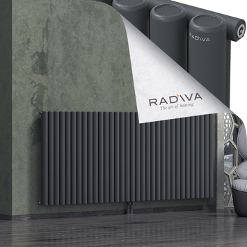 Mati Radiateur En Aluminium 1000x2438 Anthracite Foncé Bas Milieu 50mm