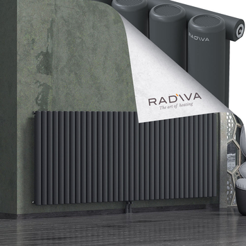 Mati Radiateur En Aluminium 1000x2586 Anthracite Foncé Bas Milieu 50mm