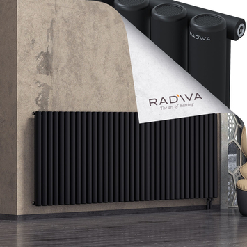 Mati Radiateur En Aluminium 1000x2586 Noir Bas à droite 50mm