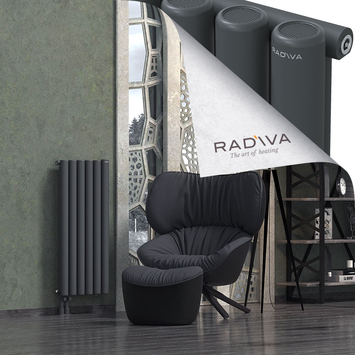 Mati Radiateur En Aluminium 1000x440 Anthracite Foncé Bas à gauche 50mm