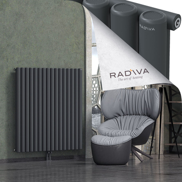 Mati Radiateur En Aluminium 1200x1180 Anthracite Foncé Bas Milieu 50mm