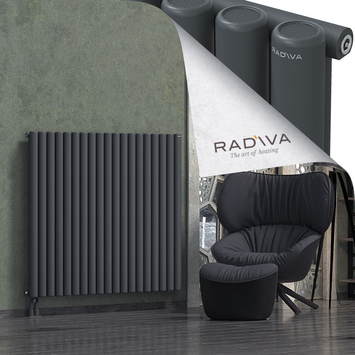 Mati Radiateur En Aluminium 1200x1402 Anthracite Foncé Bas à gauche 50mm