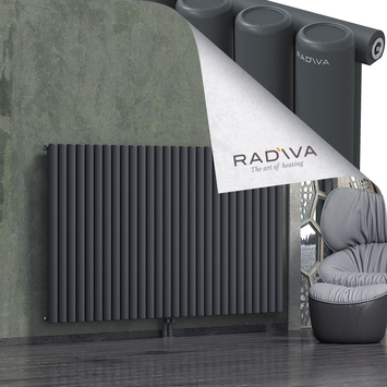 Mati Radiateur En Aluminium 1200x2068 Anthracite Foncé Bas Milieu 50mm