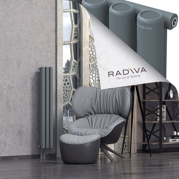 Mati Radiateur En Aluminium 1200x218 Anthracite Bas à gauche 50mm