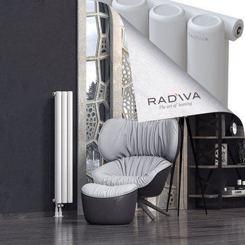 Mati Radiateur En Aluminium 1200x218 Blanc Bas à gauche 50mm