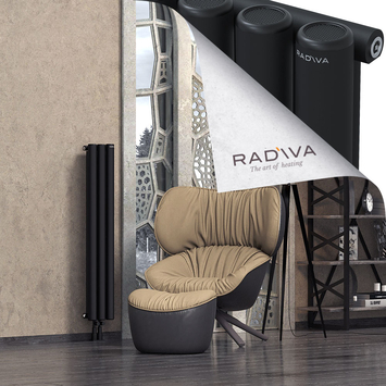 Mati Radiateur En Aluminium 1200x218 Noir Bas Milieu 50mm