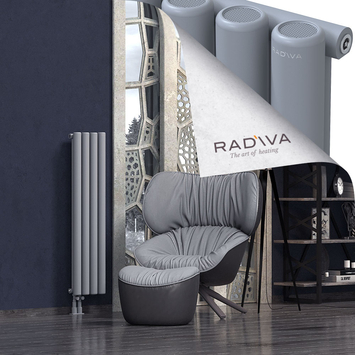 Mati Radiateur En Aluminium 1200x292 Gris Bas à gauche 50mm
