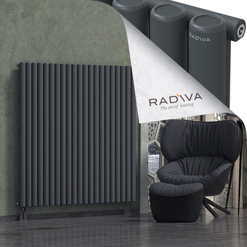 Mati Radiateur En Aluminium 1500x1550 Anthracite Foncé Bas à gauche 50mm