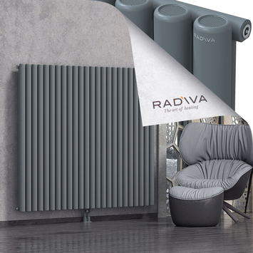 Mati Radiateur En Aluminium 1500x1772 Anthracite Bas Milieu 50mm