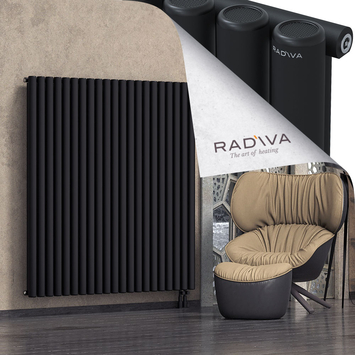 Mati Radiateur En Aluminium 1600x1550 Noir Bas à droite 50mm