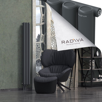 Mati Radiateur En Aluminium 1600x218 Anthracite Foncé Bas à gauche 50mm