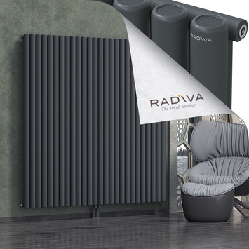 Mati Radiateur En Aluminium 1800x1920 Anthracite Foncé Bas Milieu 50mm