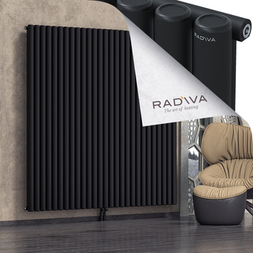 Mati Radiateur En Aluminium 1900x1994 Noir Bas Milieu 50mm