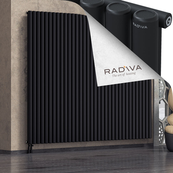 Mati Radiateur En Aluminium 2000x2512 Noir Bas à gauche 50mm