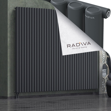 Mati Radiateur En Aluminium 2000x2586 Anthracite Foncé Bas à gauche 50mm