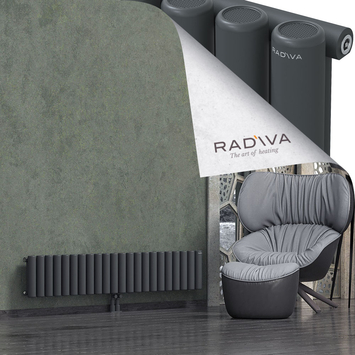 Mati Radiateur En Aluminium 300x1624 Anthracite Foncé Bas Milieu 50mm