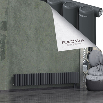 Mati Radiateur En Aluminium 300x2142 Anthracite Foncé Bas à droite 50mm