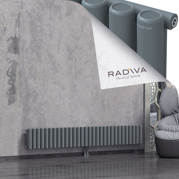 Mati Radiateur En Aluminium 300x2216 Anthracite Bas Milieu 50mm