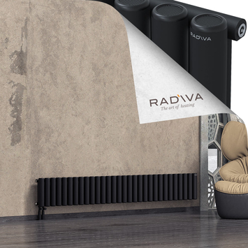 Mati Radiateur En Aluminium 300x2216 Noir Bas à gauche 50mm