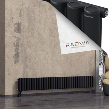Mati Radiateur En Aluminium 300x2438 Noir Bas à gauche 50mm