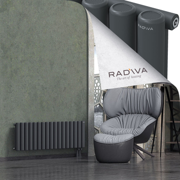 Mati Radiateur En Aluminium 400x1254 Anthracite Foncé Bas à droite 50mm