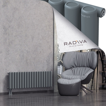 Mati Radiateur En Aluminium 400x1328 Anthracite Bas à gauche 50mm