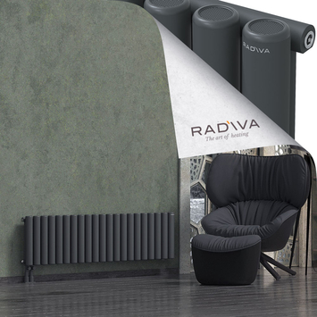 Mati Radiateur En Aluminium 400x1550 Anthracite Foncé Bas à gauche 50mm
