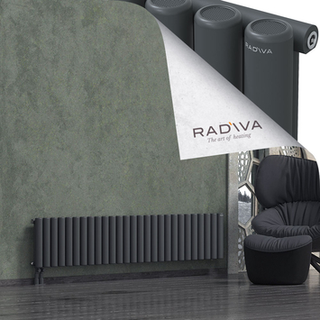 Mati Radiateur En Aluminium 400x1994 Anthracite Foncé Bas à gauche 50mm